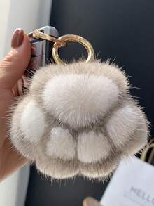 1个毛绒猫爪吊坠，可爱猫咪汽车钥匙扣配件，送给女性的礼物，情人节礼物 - 彩色 - 查看 8