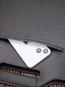 Nueva bolsa de gran capacidad para hombres, maletín de negocios casual, bolso de mensajero, el mejor regalo para el novio - Negro - Ver 7