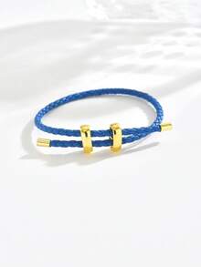 1pc Women's Fashion Simple PU Bracelet, Adjustable Wristband Suitable For Daily Wear