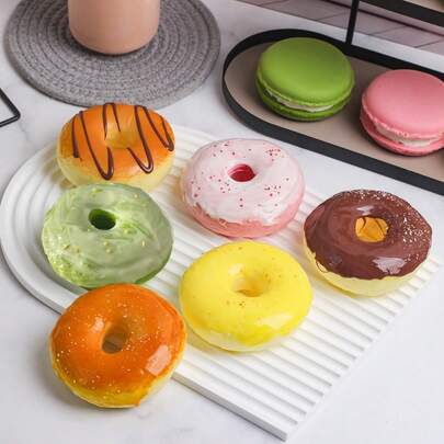 1个新款逼真食物慢回弹果酱甜甜圈假面包蛋糕模型甜点装饰道具