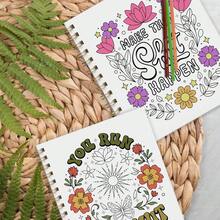 2PCS Beautiful Coloring Book For Adults Relaxation - Funny Swear Words Coloring Books With Floral Designs For A Lot Of Laughs - The Perfect Stress-Relieving Gift For Women - Default - View 9