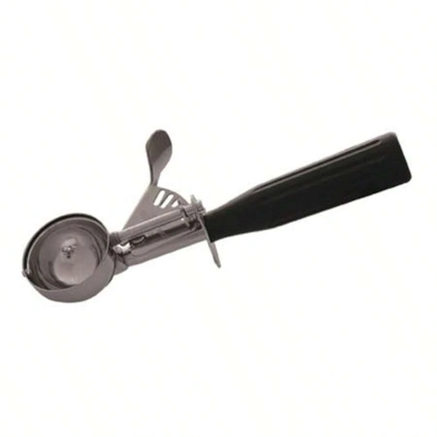 Winco No.30 Ice Cream Disher With Plastic Handle Size 30 1 1/4 Oz Capacity Black Stainess Steel - BlackStainessSteel - View 1