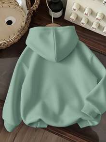 Sudadera con capucha forrada térmicamente para niño preadolescente, forro térmico cálido para otoño e invierno, sudadera oversize, estampado de robot de píxeles de dibujos animados, adecuada para uso diario y casual en otoño e invierno, estampado del número 67, diseño divertido de dibujos animados, adecuada para estudiantes jóvenes/streetwear/casual/moda/diario/deportivo/ropa universitaria, primavera y verano, adecuada para compras, escuela, viajes, regreso a la escuela, ceremonia de graduación, top unisex, top de manga larga para clima frío, top verde matcha, jersey, vacaciones, ropa para niños preadolescentes - Matcha verde - Ver 2
