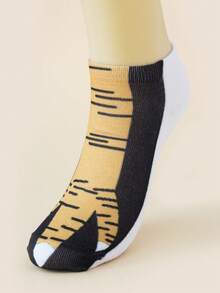 1/4 Pair Funny Chicken Claw Print Ankle Socks, Unisex Novelty Animal Pattern Breathable Moisture-Wicking Socks, Suitable For Home, Pajama Parties, Pranking Friends, Couples Gifts - Multicolor - View 10