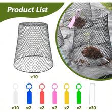 10Pcs Chicken Wire Cloche Plant Covers, 9.2*9.2 Inches Plant Protectors From Animals, Metal Garden Plant Cages For Outdoor Plants, Keep Rabbits, Squirrels, Birds Out - 10PCS-9.4"x9.4" - View 4
