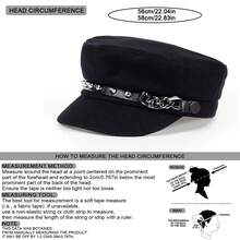 1Piece Men Black Rivet Studded Chain Fiddler Cap Cabbie Hat Outdoor Sunscreen Leisure Hat Spring Autumn Travel Tourism Beach Vacation - 彩色 - 查看 2