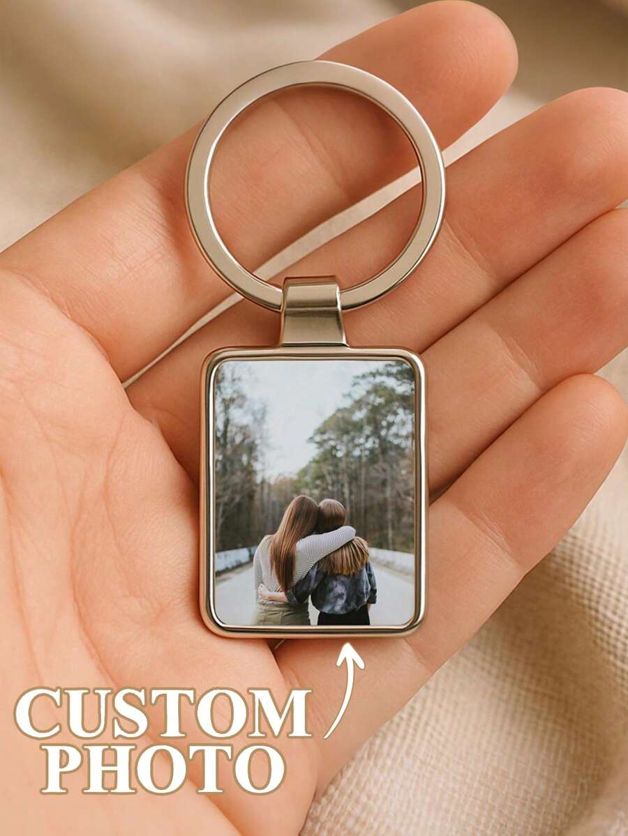 Llavero con foto personalizada, regalo con foto personalizada para mejor amigo/pareja, llavero de aniversario como recuerdo - Multicolor - Ver 1