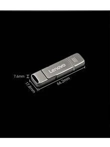Lenovo Type-C USB3.2 Mobile Phone U Disk Dual Interface Metal Cap Dustproof And Drop-Proof SX6Pro - Black - View 4