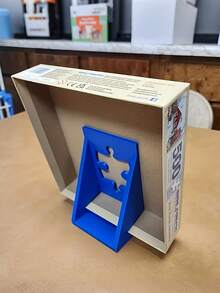 1pc Durable Plastic Puzzle Poster Box Cover Display Stand With Compatible Picture - Multicolor Puzzle-Themed Collectible Showcase For Assembly, Art Storage & For /Office Decor - Ideal For Puzzle Collectors - Multicolor - View 2