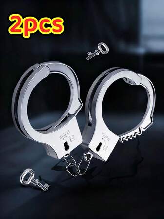 2 st vintage silverfärgade multifunktionella plasthandbojor, roliga och sexiga rollspelstillbehör, scenframträdande rekvisita, perfekt för Halloween- och festkostymer, kostymtillbehör, idealisk julklapp och festgåva