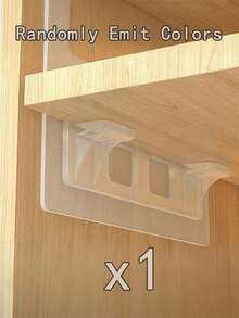 4个加长隔断支架，免打孔隔断支架，直角层板支架，衣柜免钉粘合剂，承重支撑支架，粘合剂层板支架，自粘层板支撑销，免打孔层板销，适用于衣柜、橱柜、层板、厨房橱柜、书柜和其他多层隔断。 - 彩色 - 查看 10