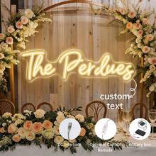 定制霓虹灯招牌、个性化电池供电霓虹灯招牌、定制婚礼情人节霓虹灯、万圣节圣诞节霓虹灯装饰 - 可调光LED壁灯，适用于房间装饰、卧室装饰、婚礼、生日派对、角色扮演派对及日常装饰