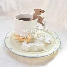 Molde de Biscoito Pendurado em Forma de Animal Fofo, Cortador de Biscoitos em Forma de Cervo 3D, Molde de Fondant de Veado para Decoração de Bolos e Cozimento - animal - Visão 5