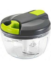 1pc Manual Food Processor Vegetable Chopper, Manual Food Chopper, Hand Pull String Vegetable Chopper, Portable Hand Pull String Garlic Mincer Onion Cutter For Veggies, Ginger, Fruits, Nuts, Herbs, Etc., - 綠色 - 查看 8