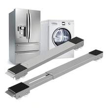 Ajustables Para Heladera Y Lavadora Con 16Ruedas De Móviles De Alta Resistencia Ruedas Para Muebles Freno 46-71 cm Extensible, Acero, 2pzs 200kg - Blanco - Ver 7