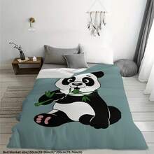 1PC Cute Bear Digital Print Ultra Soft Flannel Blanket, Comfortable Design Suitable All Seasons - Suitable Home, Office, Car, And Camping - Multifunctional Nap Blanket, Birthday And Holiday.