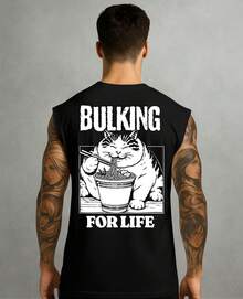 Oversized Tank Top For Gym, Bulking, Life, Workout, Diet, Bodybuilding, Exercise, Fitness - 黑色 - 查看 2