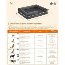 Cama Ortopédica para Perros, Sofá, Cama para Mascotas, Funda Extraíble y Lavable, 122 x 85 x 20 cm, Gris Oscuro MPGW078G01& sofa cama | sofa cama plegable | camas para perritos. - Gris Oscuro - Ver 6