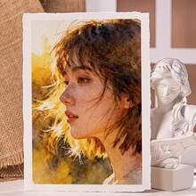 Giấy vẽ màu nước thô, định lượng 300g/25 tờ, chất lượng cao, giấy vẽ thủ công, giấy thô, thiết kế xé mép, phù hợp cho người mới bắt đầu, sinh viên và nghệ sĩ, cũng thích hợp cho việc làm sổ lưu niệm và thiệp mời đám cưới. - 10,2*15,2cm - Xem 7