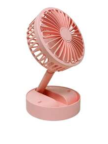 VENTILADOR RECARGABLE DE ESCRITORIO CARGA POR USB 3 VELOCIDADES 5 ASPAS CON GRAN POTENCIA - Rosa - Ver 2