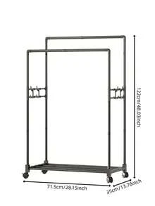 1件套模块化衣架，可移动落地式衣杆，大容量衣物、鞋子、包包收纳整理架，多功能家居卧室整理架