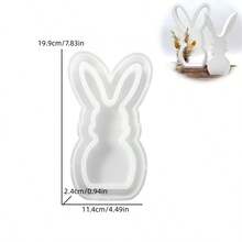 DIY Hollow Rabbit Decor Mold, Gypsum Resin Drip Glue Mold, Easter Rabbit Holiday Decor, Silicone Mold - White - View 10
