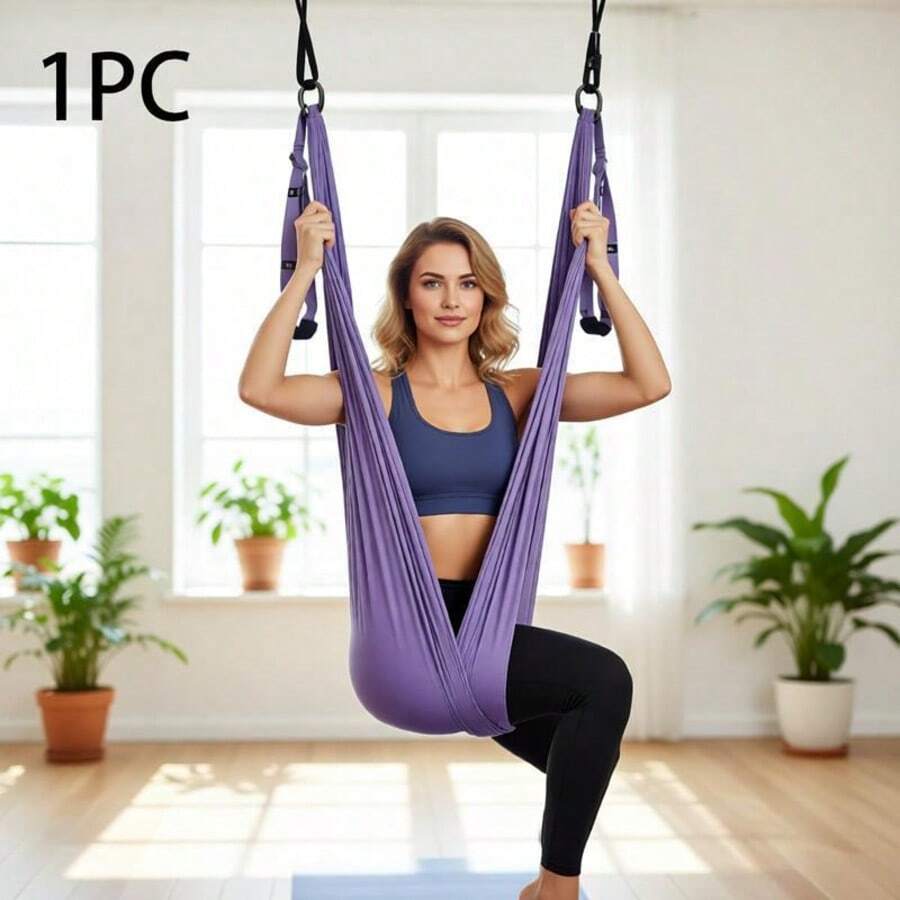 1pc Yoga Stretching Strap With Storage Bag, Adjustable Leg, Waist & Back Stretching Belt, Door Flexibility Trainer For Splits, Back Bend, Pilates, Dance, Ballet, Gymnastics, Aerial Yoga Inversion & Home Fitness