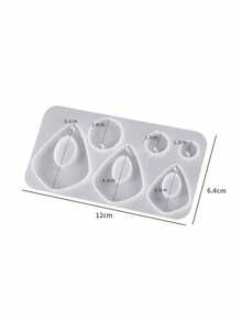 1pc Geometry Star Moon Cat Paw Resin Earring Mold Silicone Resin Jewelry Molds For Epoxy Resin Dangle Pendant Molds, Handmade DIY Valentine's Day And Ramadan Gift