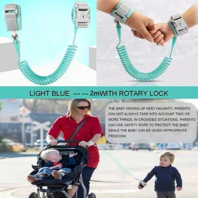 Correa de muñeca antipérdida ajustable para niños pequeños, arnés de  para bebés y niños, correa de cuerda para caminar al aire libre, cinturón de mano, pulsera Andador ABMU