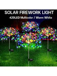 GICOOK 420LED Solar Garden Lights, 8 Lighting Modes, Give You A Beautiful Garden Decoration For Halloween/Christmas/Garden/Courtyard/Walkway/Aisle/Party Garden Decoration 300/200/60 LED Valentine's Day Gift Valentine's Day Garden Decoration Lights - Multicolor - View 18
