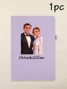 200 Pages-Custom Journal With Couple Photos, Personalized Name Notebook, Customized Journal For Women, Customizable Pictures Notebooks For School, Cartoon Photos, Notebooks For Work With Rope, Cartoon Photos, Valentine'S Day, Birthday Gifts, Student, Couples, Teacher, Business, Worker, Office