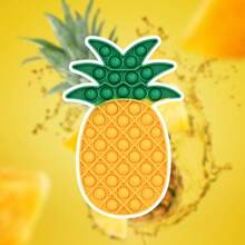 黄色菠萝推泡泡减压玩具，指尖玩具，成人和儿童时尚泡泡破玩具，派对游戏装饰品，圣诞节/万圣节礼物，适合儿童和成人的有趣推泡泡和时尚玩具 - 彩色 - 查看 6