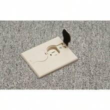 Arlington FLBAF101LA-1 Adjustable Floor Box Kit with Outlet and Flip Plate for Installed Floors 1-Gang Light Almond 1-Pack by Arlington Industries - Marfil - Ver 3