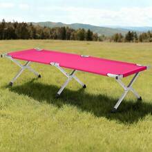 Portable Folding Camping Cot With Carrying Bag Army Pink - Pink - View 9