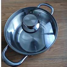 Nồi nấu canh, nồi hấp bằng thép không gỉ dày dặn, thích hợp để nấu mì ramen, dùng được trên bếp ga và bếp từ. - Bạc - Xem 7