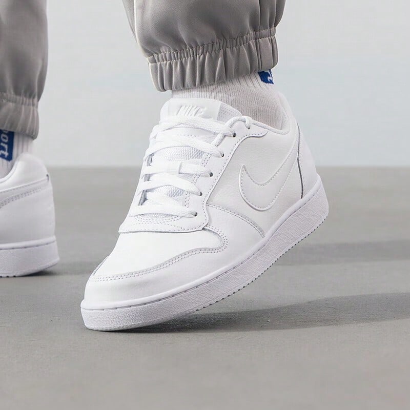 Nike男鞋新款EBERNON LOW復古籃球風低筒運動休閒鞋板鞋AQ1775-100 - 白色 - 查看 1