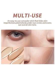 USHAS遮瑕膏，12种颜色可选，保湿配方，完美遮盖肌肤瑕疵，面部及眼部遮瑕，质地柔滑轻盈，妆效自然，适合所有肤质。