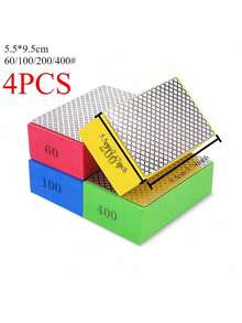 4块高密度海绵砂纸块，粒度60-1000可选，适用于木材、陶瓷、玻璃和石材。提供精细抛光效果，防堵塞，适合手工制作，可贴合曲面，干湿两用。 - 彩色 - 查看 5