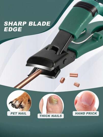 1 Set Of Embedded Nail Treatment Kit, Equipped With Wide-Mouth Nail Scissors - Heavy-Duty Inclined Cutter, Suitable For Thick Nails And Elderly People, Professional Stainless Steel Tools