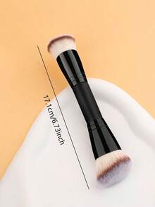 1pc Dual-Ended Makeup Brush, Soft Blush/Eyeshadow Brush, Face Makeup Brushes, Smooth Bristles Blend Easily, Powder Brush, Foundation Brush, Comfortable Handle, Concealer Brush, Home Or Salon Makeup Set, Cosmetic Tool, Face Makeup Brush, Essential Makeup Tool - Multicolor - View 13