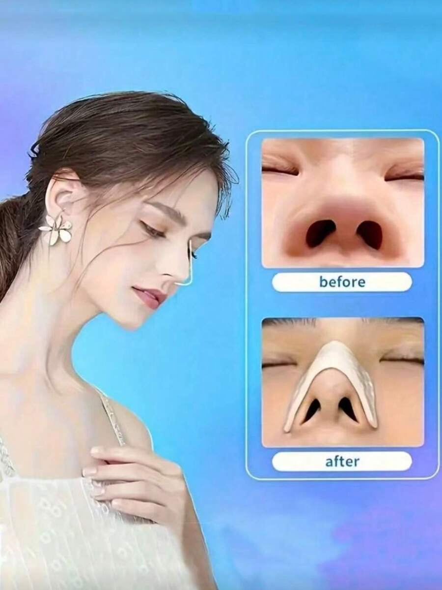 可调节鼻夹 - 透明鼻夹 - 可重复使用，无香料，无需电池，适用于多种场景，提升美观度和舒适度 - 彩色 - 查看 1