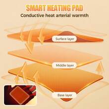 Genérico Heated Fingerless oves for Women Guantes Calefactados Sin Dedos con USB - Guantes Térmicos Ajustables 3 Niveles Pantalla Digital Unisex para Trabajo Exterior Ciclismo y Ski - Gris - Ver 7