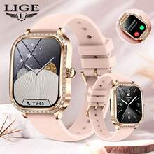 LIGE's New Smart Watch Sedentary Reminder, Breathing Training, Step Counting, Exercise Distance, Calorie Consumption, Smart Alarm Clock, Female Physiological Reminder, Multiple Exercise Modes, Fashionable, Elegant And Luxury Women's Smart Watch