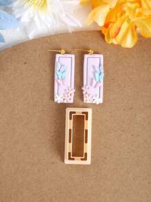 1/12pcs Geometry Polymer Clay Cutters, Boho Flower Clay Cutters For Polymer Clay Jewelry, Polymer Clay Cutters Set, Clay Earrings Cutters - Clay Cutter - View 9