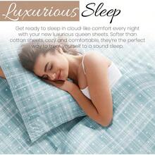 Simply Soft 4 Piece Sheet Set Polkadot Patterned Queen Aqua - Lunares aguamarina - Ver 8