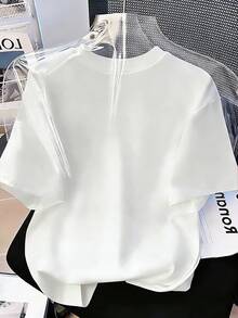 Áo thun tay ngắn cổ tròn in hình môi dành cho bé gái tuổi teen - trắng - Xem 2