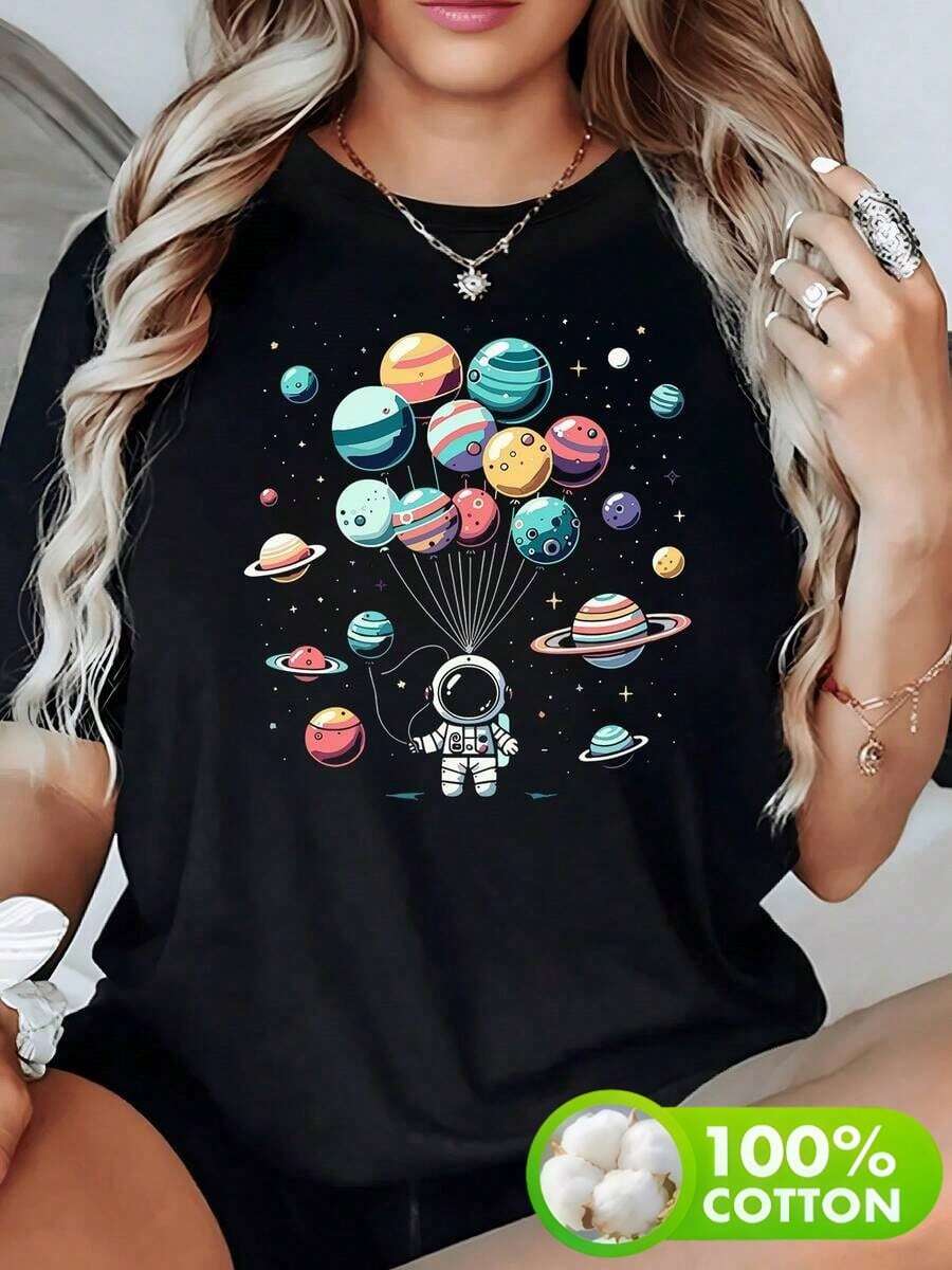 Plus Size T-Shirts - Black - View 1