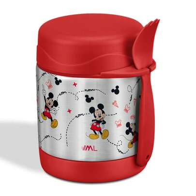 MAGMALIFE Contenedor Térmico para Alimentos MealGo ,   300ml (10oz), Acero Inoxidable Doble Pared, Con Cuchara/Tenedor, Mantiene Frío y Caliente, Boquilla Ancha, Antiderrames, Ideal para Niños