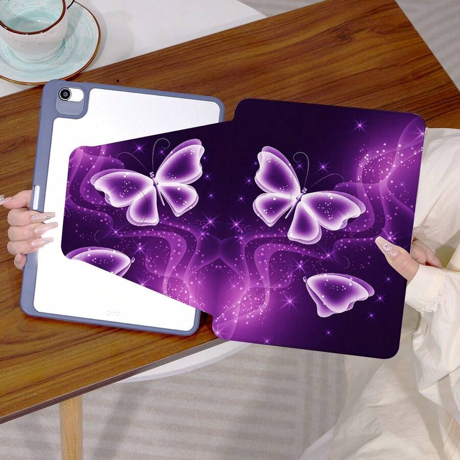 360° Rotatable IPad Protective Case, Y-Shaped Folding Stand, High-Definition UV Printing, Compatible With Ipad 11 2025, IPad Air 11/13 2025 M3, IPad Air (M2) 11/13 Inch, IPad Air 4/5/6 10.9inch, IPad Pro 11 Inch, IPad Pro 12.9 Inch, IPad 10.2 Inch, IPad 9th/10th Generation And Various Models, Protective Cover Design, Support Multi-Angle Adjustment, Six-Way Stand Placement, Built-In Pen Slot, Transparent Back Cover, Anti-Drop Protection, Auto Wake/Sleep Function - Multicolor - View 1