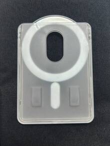 1个MagSafe透明亚克力钱包式照片卡套，兼容 17 Air、13、12、11、14、15、16 Pro Max Plus，带磁吸保护盖 - 無色 - 查看 11